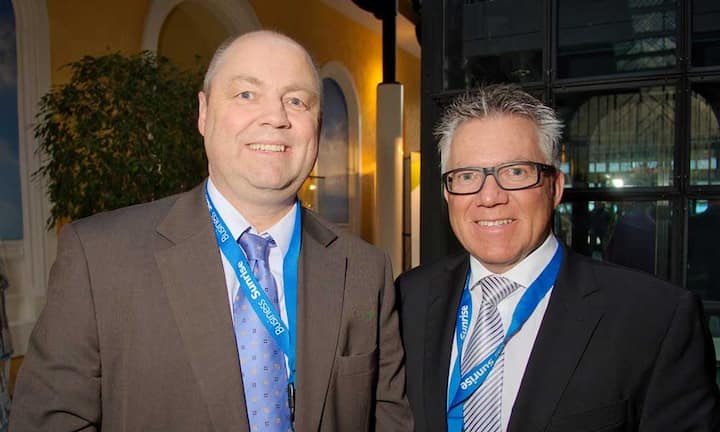 Marcel Andrey, Vorsitzender der Bankleitung, Raiffeisenbank Thun;
Heinz Egli, VRP, Raiffeisenbank Thun