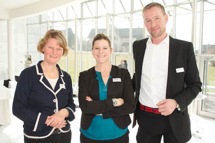 Ulrike Draeger, Reflaction; Sabine Heuss, Universitätsspital Basel; Hermann Arnold, Haufe-umantis AG