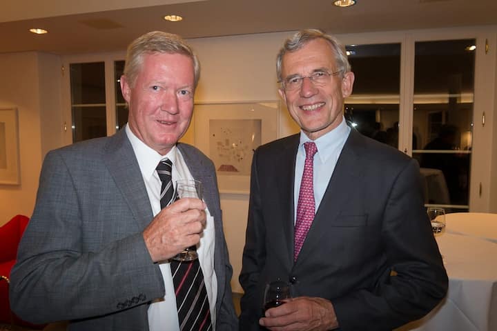 Christoph Fässler, President und CEO Metrohm International; Peter Gottwald, Botschafter der Bundesrepublik Deutschland in der Schweiz