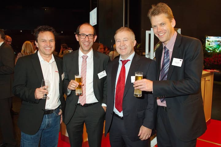 Roland Furger, Maréchaux Elektro AG; Norbert  Kühnis, Partner, pwc; Damian Sidler, Director Sales&Marketing, Axetris AG; Eugen Elmiger, CEO, maxon motor ag