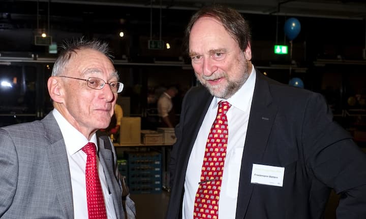 Fritz Sutter, Organisator smart energy party;
Prof. Friedemann Mattern, ETH Zürich, Referent