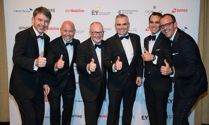 Thomas Trachsler, Die Mobiliar, Sponsor;
Morten Hannesbo, AMAG, Sponsor;
Heinrich Christen, Ernst & Young Entrepreneur of the Year;
Thomas Gottstein, Credit Suisse, Sponsor;
Edouard Meylan, H. Moser Schaffhausern AG, Sponsor;
Markus Binkert, Swiss International Air Lines AG, Sponsor