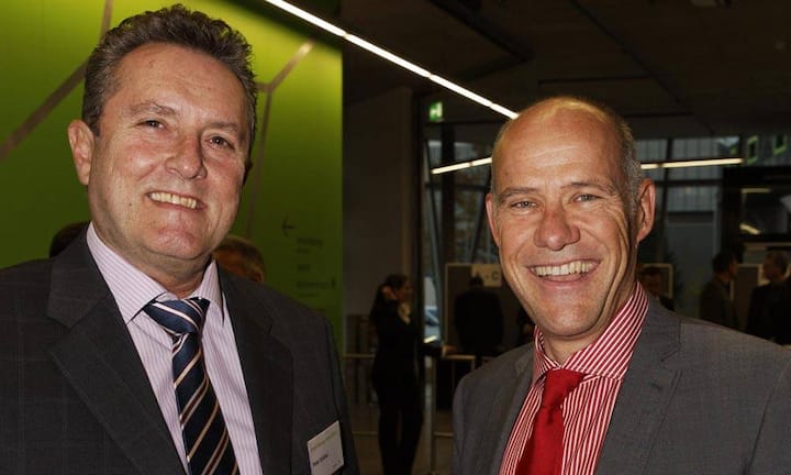 v.l.n.r. Peter Grütter; Präsident des Schweizerischen Verbands der Telekommunikation asut, Norbert Ender, Smarter Cities Executive, IBM Schweiz AG