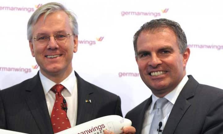 Carsten Spohr (r): Dem 46-Jährigen werden in Aufsichtsratskreisen ebenfalls gute Chancen eingeräumt. Der selbstbewusst auftretende Manager ist seit 2011 im Vorstand der Lufthansa, zuständig für das Passagiergeschäft. Der Bereich muss in Folge des Sparprogramms die härtesten Einschnitte verkraften. Gemeinsam mit Franz führte er viele zähe Verhandlungen mit den Gewerkschaften. Der Diplom-Wirtschaftsingenieur ist früher selbst Airbus-Jets geflogen. (Bild: Keystone)