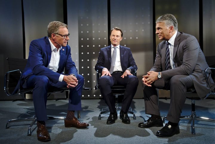 Andreas Meyer, SBB AG;
Dirk Schütz, Bilanz;
Sergio Ermotti, UBS Switzerland AG