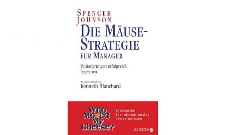Rang 7: «Die Mäuse-Strategie» von Spencer JohnsonAnhand einer Fabel über Käse, Mäuse und Zwerge erklärt der amerikanische Erfolgsautor Spencer Johnson, wie man mit plötzlichen Veränderungen umgehen soll.ISBN: 978-3720521222, Umfang: 100 Seiten, Verlag: Ariston Verlag, Preis: 21.90 Franken