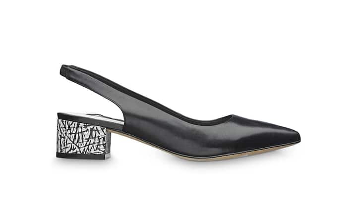 Gängig: Tiger of Sweden Dieser elegante Slingback-Pumps aus Kalbsleder lässt sich hervorragend mit einem schlichten Rock oder Kleid kombinieren. Fertig ist der trendige und feminine Business-Look. Preis 299 Franken