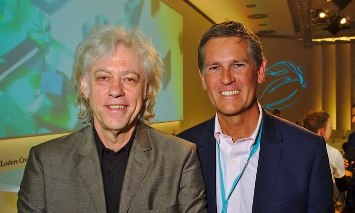 Sir Bob Geldof;
Barry Parkin, Chairman World Cocoa Foundation