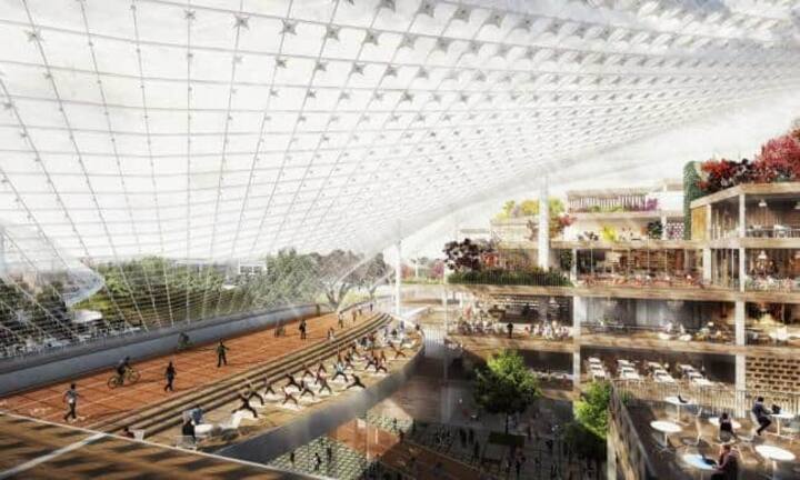 Unter dem gigantischen Baldachin ist das Gebäude modular aufgebaut, so dass innert kürzester Zeit «umdekoriert, werden kann. Büros sollen wie Möbelstücke verschoben und neu arrangiert werden können. Google