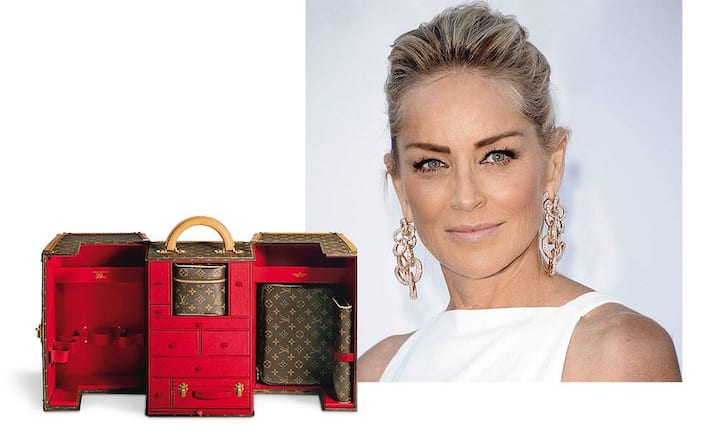 Sharon Stone, 1958: «Basic Instinct» machte sie berühmt. Von Vuitton wünschte sie ein schönes und praktisches Beauty Case. Es wurden drei – eines für sie, eines fürs Museum und eines zum Versteigern.