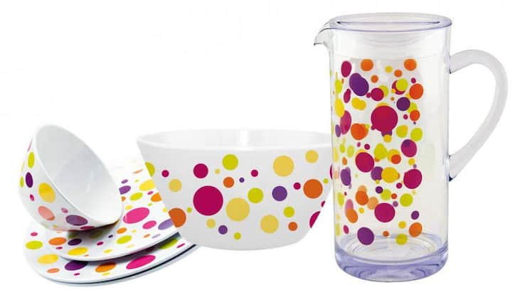 Geschirr aus Kunststoff eignet sich bestens für die Gartenparty, den Grillabend oder das Picknick. Die fröhliche «Dotty»- Kollektion von Zak!designs aus hochwertigem Melamin ist bruchsicher und kann immer wieder verwendet werden. Nebst Tellern gibt es «Dotty» auch als Trinkbecher, Krug und Müeslischale. http://www.zak-designs.eu