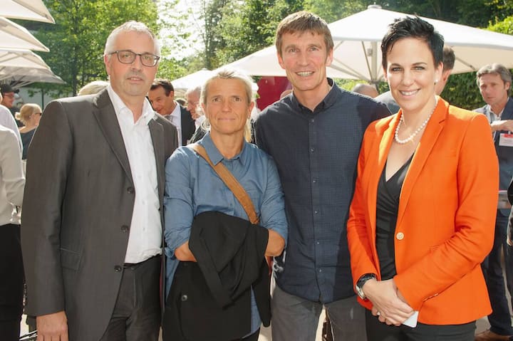 Rolf Kunz, Swisslos Interkantonale Landeslotterie; Sybille Erdmann, Erdmannpeisker; Frank Pohl, SGO Business School; Nadine Borter, contexta Werbeagentur.
