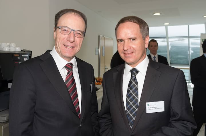 René Romanin, Bankrat Uni SG; Stefan Kölliker, Regierungsrat Kanton St. Gallen