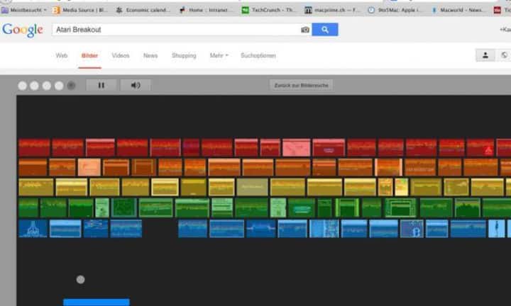 Ablenkung Wer mal eine Pause braucht, kann sich mit dem legendären Atari Breakout die Zeit vertreiben. Einfach den Namen des Spiels bei der Bildersuche von Google eingeben und los geht's.