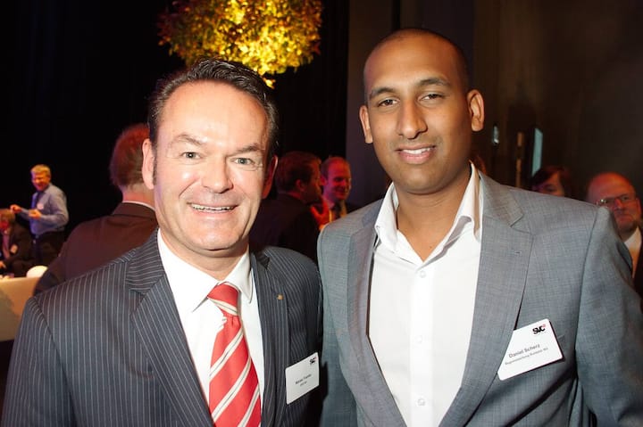 Marek Franke, BDO AG; Daniel Scherz, Regionalzeitung Rontaler AG