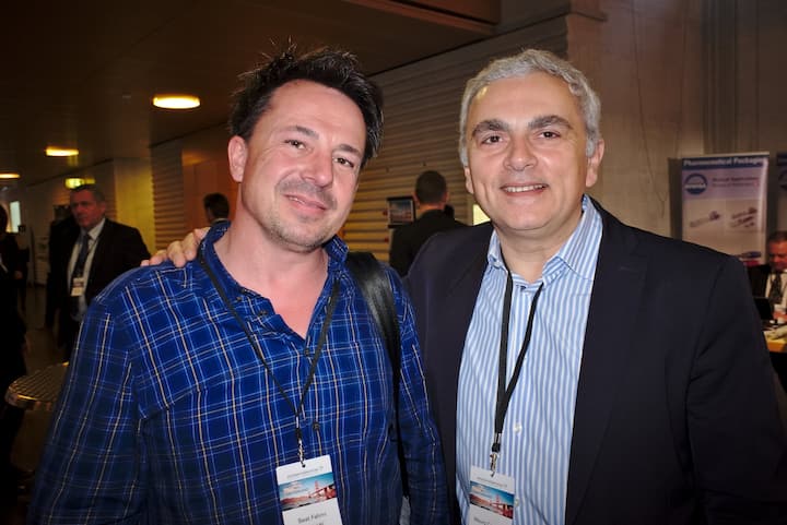 Beat Fahrni, Inhaber, Ugomo;
Mauro Cappiello, CEO, Clearstream (v.l.n.r.)