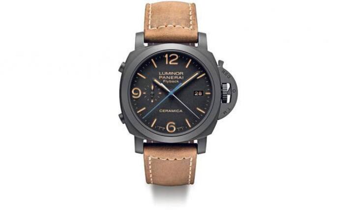 Panerai - Nachtschwarz
Luminor 1530: Im 3-Days-Flyback-Automatic-Ceramica- Chrono geht das Chronographenuhrwerk P.9100 aus der Panerai-Manufaktur eine gelungene Verbindung mit den technischen und optischen Qualitäten schwarzer Keramik ein. Die Linienführung von Gehäuse und Zifferblatt bleibt der Identität von Panerai treu. Eine Flyback-Funktion stellt die Chronographenzeiger auf null zurück und startet sie sofort wieder neu.Grösse: 44 Millimeter / Gehäuse: Keramik