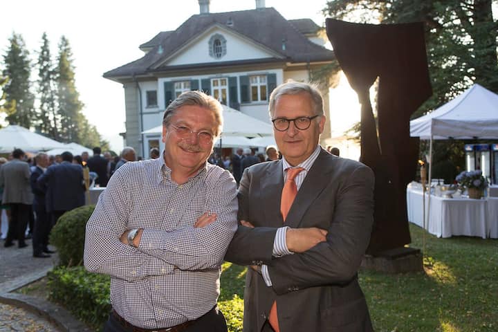 Die Gastgeber: Sandro V. Gianella und Stephan Reifferscheid, beide Gründer & Teilhaber, Knight Gianella & Partner AG