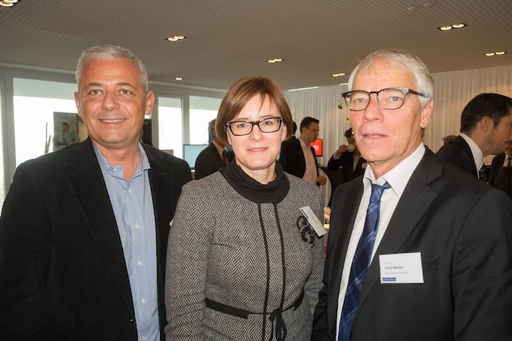 Christoph Caviezel, Leiter Breitbandkommunikation, Swisscom AG; Karin Stöckli, Liaison Officer Public Affairs, Swisscom AG; Ulrich Blatter, Managing Director Switzerland, Aastra Telecom Schweiz AG