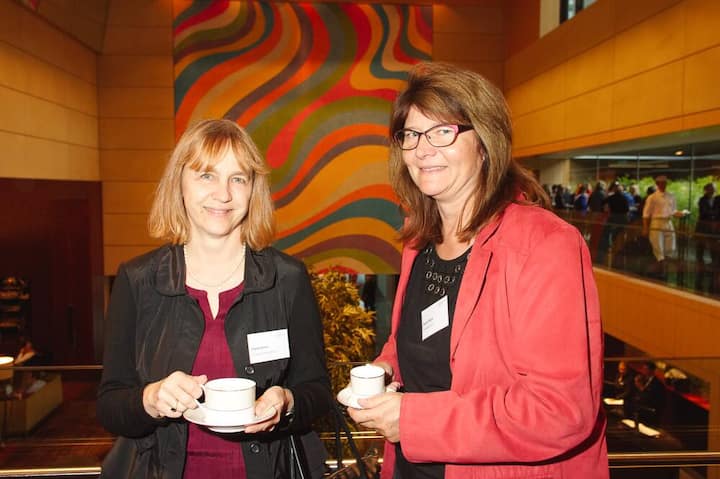 Gisela Basler, Geschäftsführerin, comunitas - Vorsorgestiftung des Schweizerischen Gemeindeverandes; Karin Marti, Bereichsleitung Personal / Buchhaltung, Privatklinik Aadorf