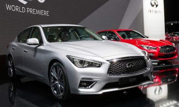 Weltpremiere für den Infiniti Q50. Infiniti ist die Luxusmarke des japanischen Autobauers Nissan.