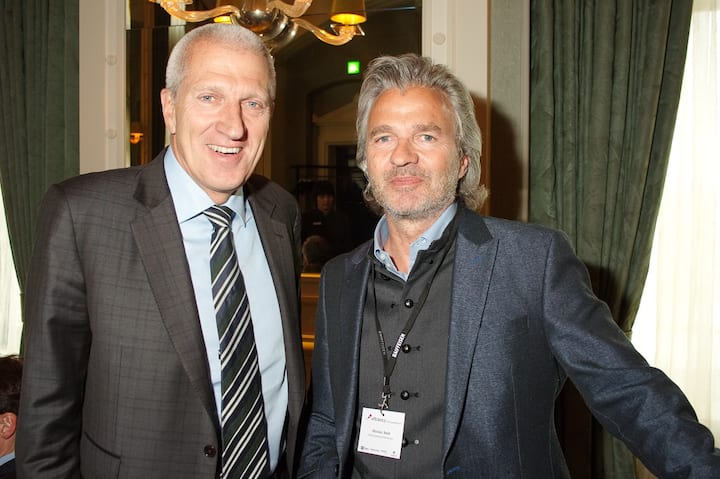 Pierin Vincenz, CEO, Raiffeisen Gruppe; Beat Stocker, Chairman, Fides Business Partner AG