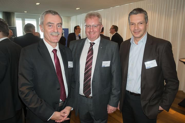 Roman Friedrich, BL Elektrizität und Telekom, Stadtwerk Winterthur; Werner Järmann, Geschäftsführer, Enemag Telecom AG; Peter Messmann, Mitglied des Vorstandes & Leiter Telecom, EWZ - Elektrizitätswerk der Stadt Zürich