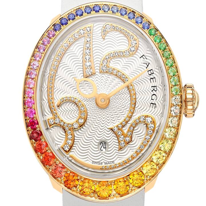 Fabergé Colours of Love Rose Gold Rainbow Gemstone Watch