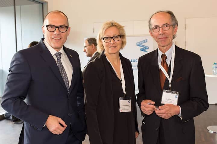 Jürg Schmid, CEO, Switzerland Tourism; Jeannine Pilloud, Head of Passenger Division and member of the management Board, SBB; ljubisa Perovic, Ambassador, Montenegro