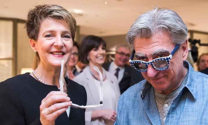 Eröffnet hat die Baselworld Bundesrätin Simonetta Sommaruga. Hier mit Swatch-Chef Nicolas Hayek.