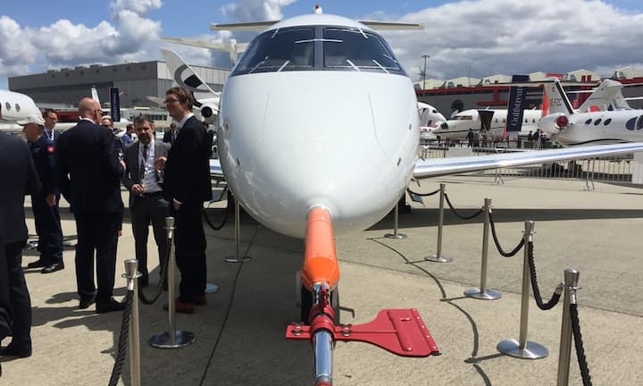 Die Sensoren, zum Beispiel an der Flugzeugnase, werden beim Serienmodell nicht dabei sein.