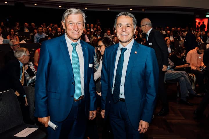 Gerold Bührer (Swiss Life AG) und Ignazio Cassis (Bundesrat)