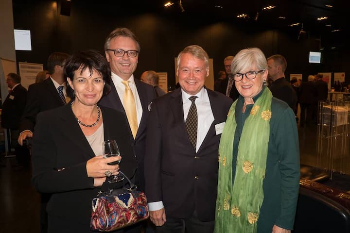 Doris Leuthard, Bundesrätin; Stefan Roth, Stadtpräsident Luzern; Urs W. Studer, alt Stadtpräsident Luzern; Yvonne Schärli, Regierungsrätin Kt. Luzern