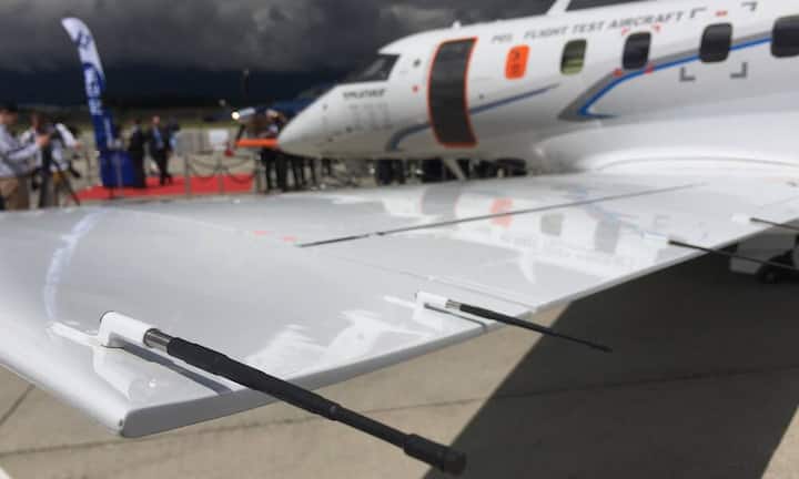 Messgeräte zeichnen Daten auf, mit denen das Flugzeug weiterentwickelt wird.