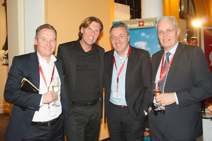 Stephan Hirt, Vorsitzender der Geschäftsleitung, Schwob AG; Carsten C. Rath, Referent; Robert Fellermeier, Managing Director, Andermatt Swiss Alps AG; Herbert Weingart, Director of Sales, Schwob AG