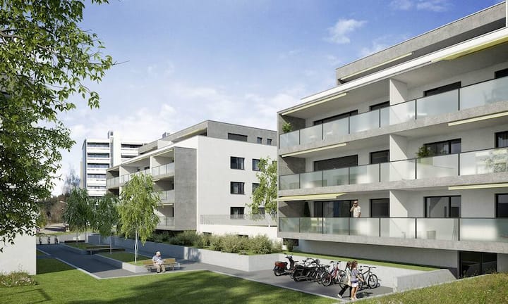 Schliern: Im Könizer Ortsteil Schliern werden drei Mehrfamilienhäuser  mit 33 Eigentumswohnungen fertig. Fertigstellung: November 2016.