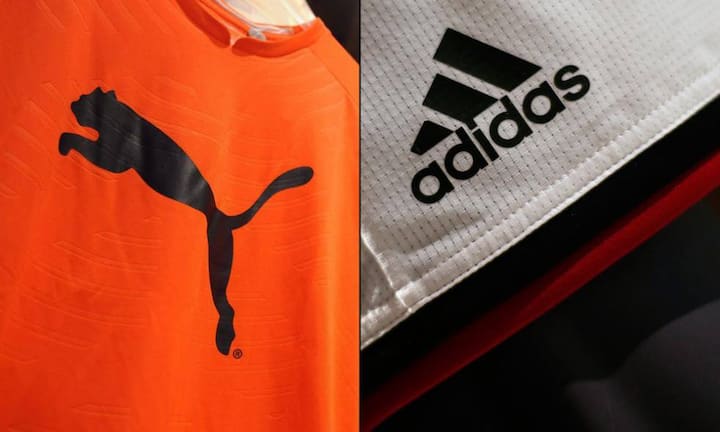 Die Brüder Adi und Rudolf hatten gemeinsam eine Sportmarke und belieferten auch Militär. Nach einem Streit im Zweiten Weltkrieg trennten sich die beiden und führten jeder sein eigenes Unternehmen – Adidas und Puma im deutschen Herzogenaurach, Bayern. Keystone