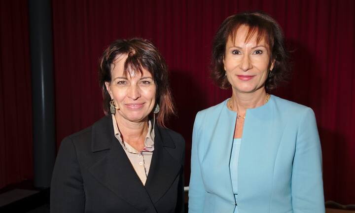 Doris Leuthard, Bundesrätin;
Suzanne Thoma, CEO, BKW