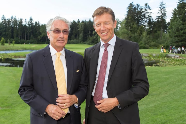 Michel P.G. Burckhardt, Präsident Zurich Open; Paul Arni, COO Private Banking Credit Suisse und Hauptsponsor