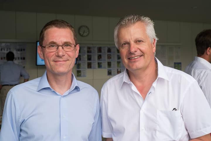 Frank Werlen, Credit suisse, relationship manager; Thomas Mühlethaler, managing director Adrenio GmbH