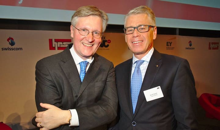 Bruno Chiomento, Country Manager & Partner, EY AG;
Urs P. Gauch, Leiter KMU-Geschäft Region Mittelland, Credit Suisse