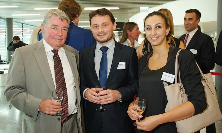 Stephen O'Mahony, Gérant-Associé, Hibernia Services; Yves Reymond, Regional Coordinator USA, EDA; Mariam Benabderrazik
