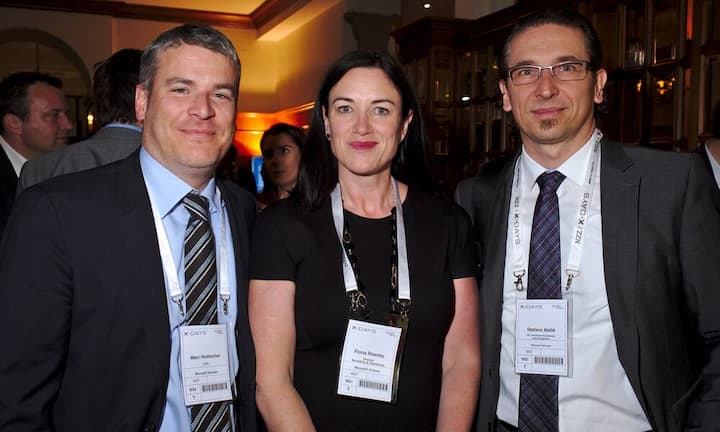 Marc Holitscher, CTO, Microsoft Schweiz;
Fiona Shanley, Director Marketing & Operations, Microsoft Schweiz;
Stefano Mallè, Director Developer Experience and Evangelism, Microsoft Schweiz (v.l.n.r.)