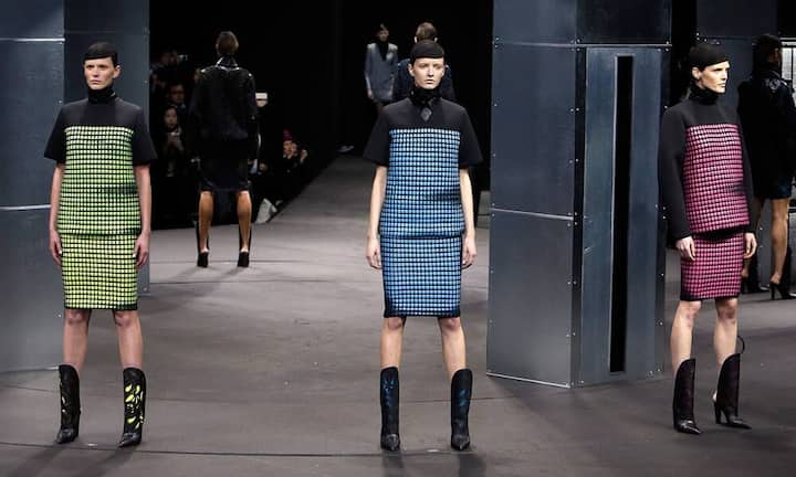 Steif wie Schaufensterpuppen: Die Models des amerikanischen Fashion Designers Alexander Wang.
