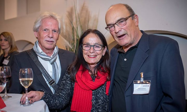 Impressionen von der Podiumsdiskussion «Rendez-vous Helvetia»v.l. Pius & Eva Flury, Flury u. Rudolf Architekten AG | Beat Schmid, Schmid Immobilientreuhand