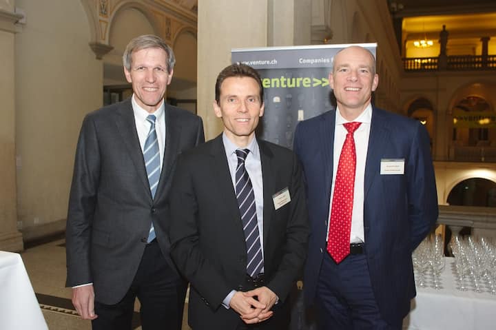 Calvin Grieder, Bühler AG; Thierry Léger, Swiss Reinsurance Company Ltd.; Barend Fruithof, Credit Suisse