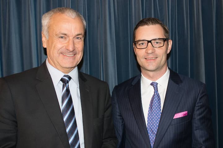 Peter Suter, VR-Präsident Kantonsspital Baden AG; Stefan Schenkel, Direktor, Leiter Private Banking Region Baden NAB