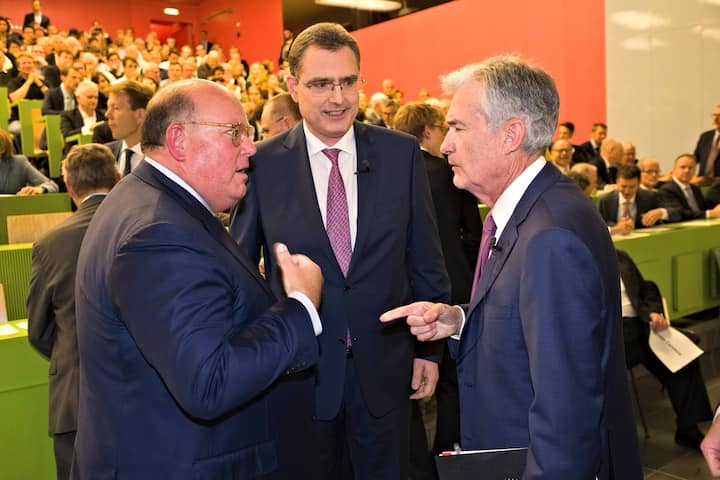Edward T. McMullen Jr. , Botschafter der USA in der Schweiz;Thomas J. Jordan, Schweizerische Nationalbank;Jerome Powell, FED