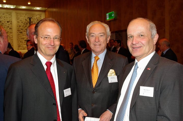 Markus R. Neuhaus, Chairman Board of Directors, PricewaterhouseCoopers AG; Rainer E. Gut, Ehrenpräsident, Credit Suisse Group AG; Martin Naville, CEO, Swiss-American Chamber of Commerce