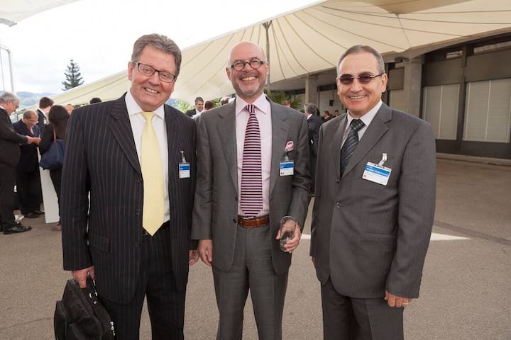 Daniel Woker, alt Botschafter der Schweiz in Australien;Ernst Mohr, Uni St. Gallen; Heinz Walker-Nederkoorn, Botschafter der Schweiz in Indonesien